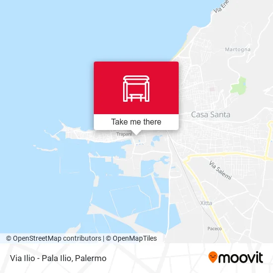 Via Ilio - Pala Ilio map