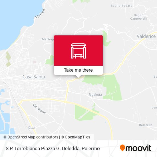 S.P. Torrebianca Piazza G. Deledda map