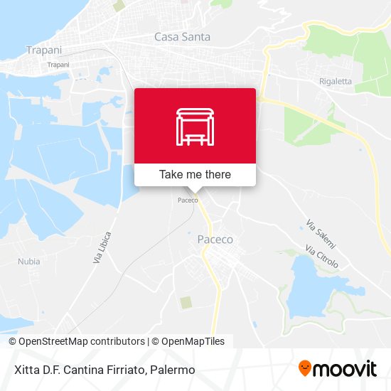 Xitta D.F. Cantina Firriato map