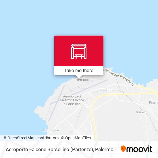 Aeroporto Falcone Borsellino (Partenze) map
