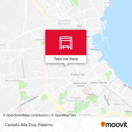 Castello Alla Zisa map
