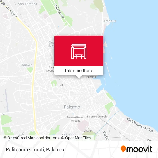Politeama - Turati map