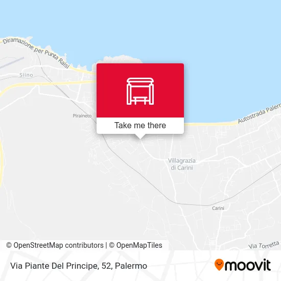 Via Piante Del Principe, 52 map