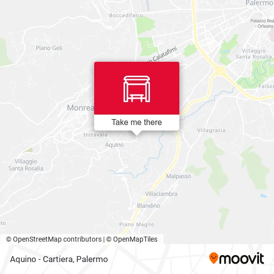 Aquino - Cartiera map