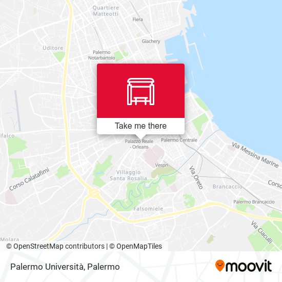 Palermo Università map
