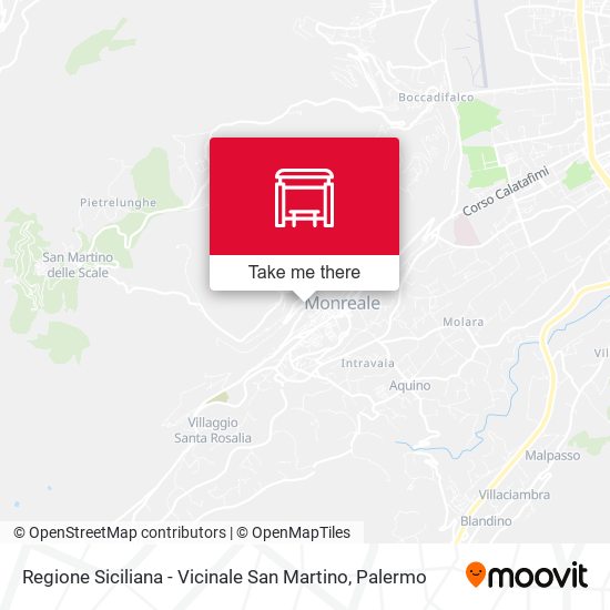 Regione Siciliana - Vicinale San Martino map