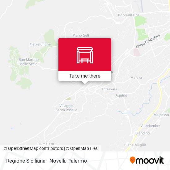 Regione Siciliana - Novelli map