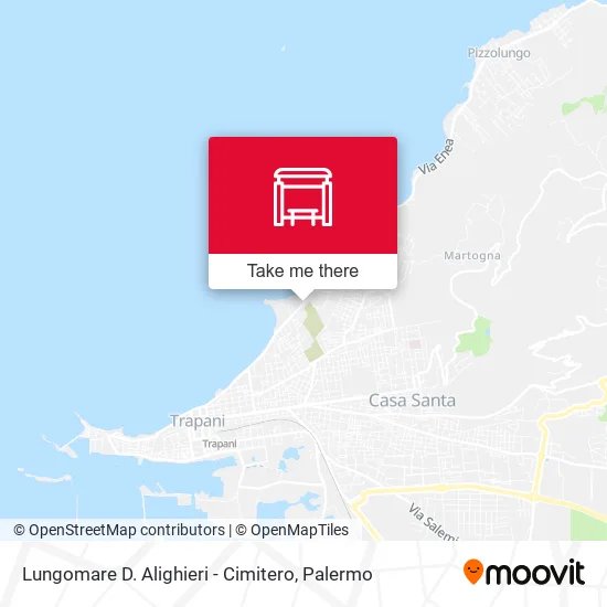 Lungomare D. Alighieri - Cimitero map