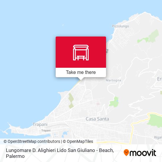 Lungomare D. Alighieri Lido San Giuliano - Beach map