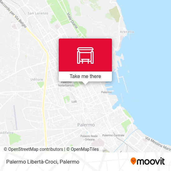 Palermo Libertà-Croci map