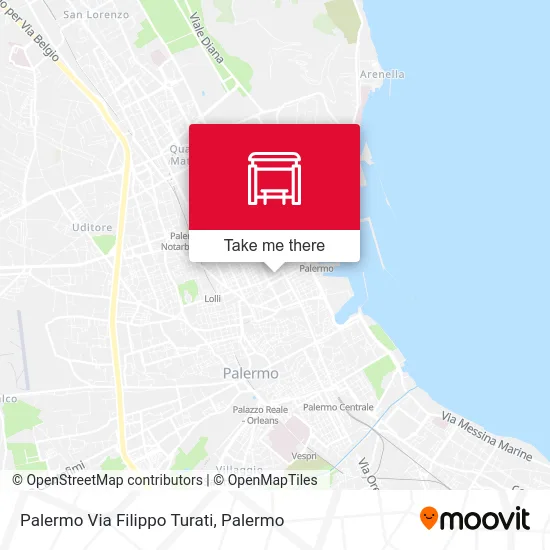 Palermo Via Filippo Turati map