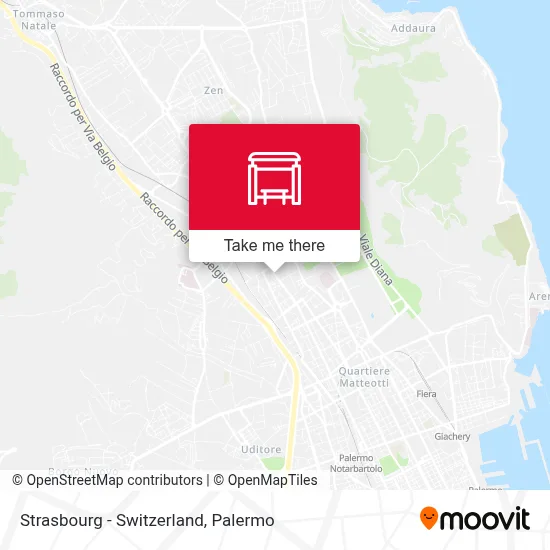 Strasbourg - Switzerland map