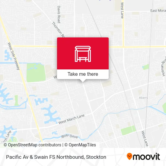 Mapa de Pacific Av & Swain FS Northbound