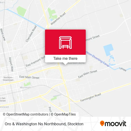 Mapa de Oro & Washington Ns Northbound