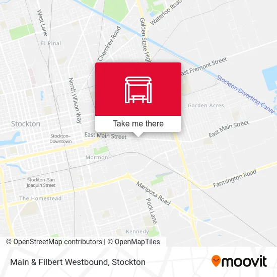 Main & Filbert Westbound map