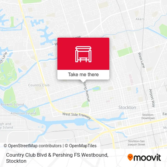 Mapa de Country Club Blvd & Pershing FS Westbound