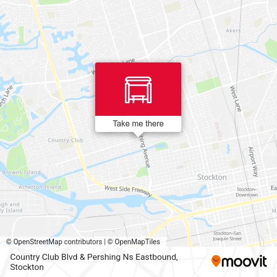Mapa de Country Club Blvd & Pershing Ns Eastbound
