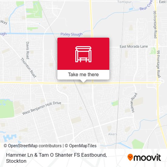 Hammer Ln & Tam O Shanter FS Eastbound map