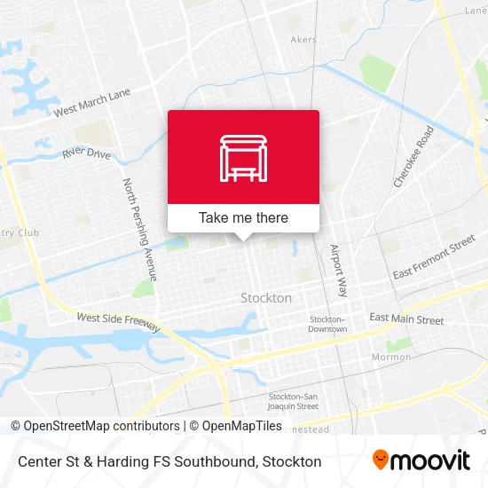 Mapa de Center St & Harding FS Southbound