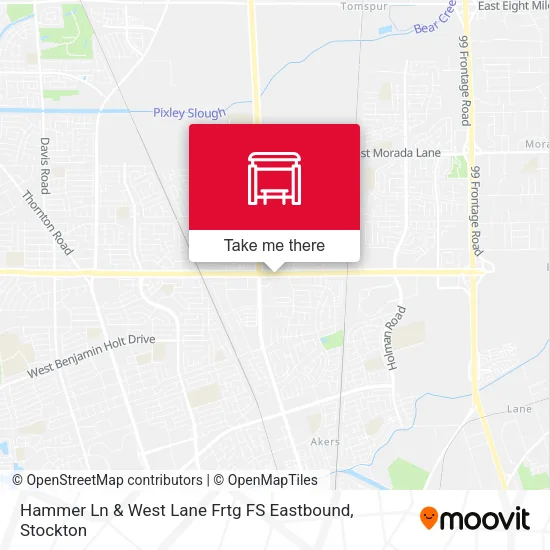 Mapa de Hammer Ln & West Lane Frtg FS Eastbound
