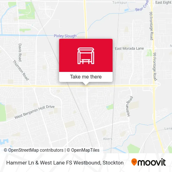 Mapa de Hammer Ln & West Lane FS Westbound