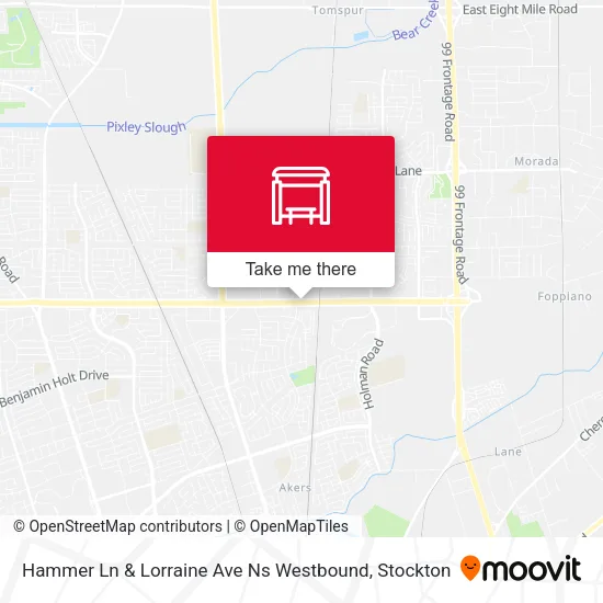 Mapa de Hammer Ln & Lorraine Ave Ns Westbound