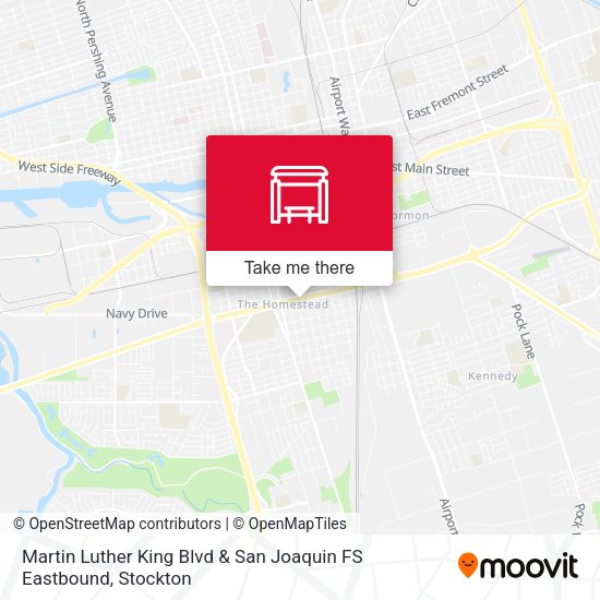 Martin Luther King Blvd & San Joaquin FS Eastbound map
