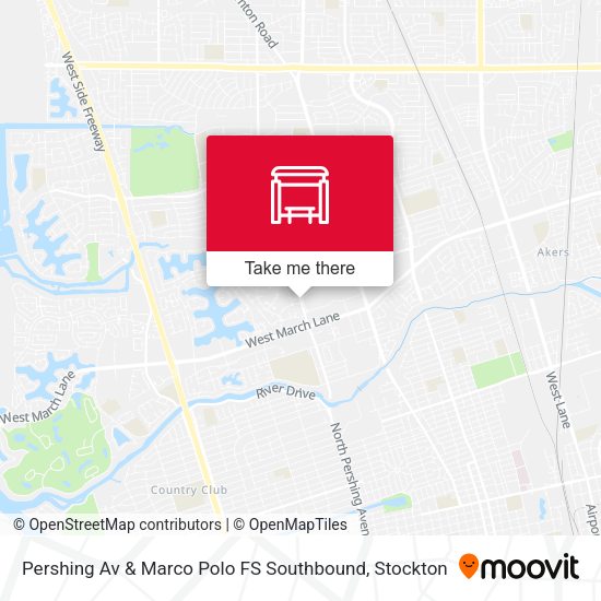 Pershing Av & Marco Polo FS Southbound map