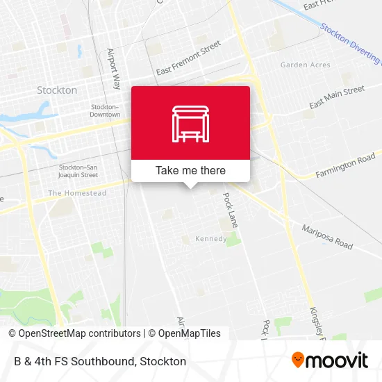 Mapa de B & 4th FS Southbound