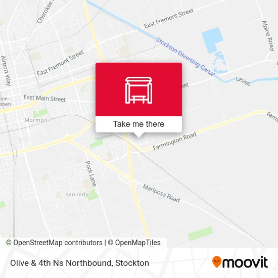 Mapa de Olive & 4th Ns Northbound