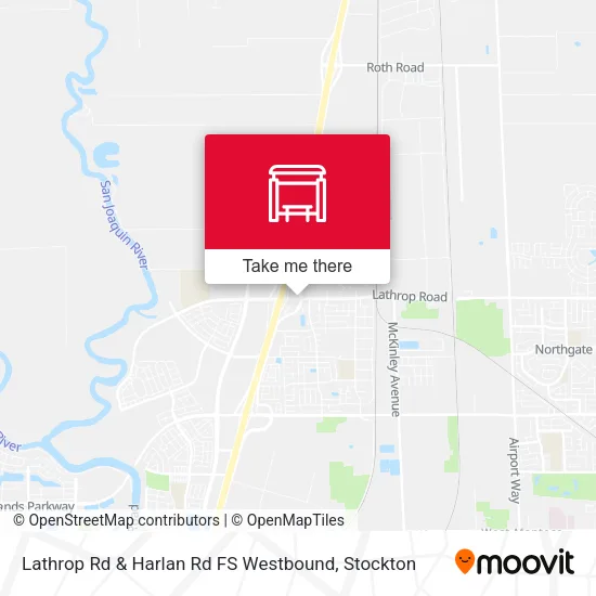 Mapa de Lathrop Rd & Harlan Rd FS Westbound