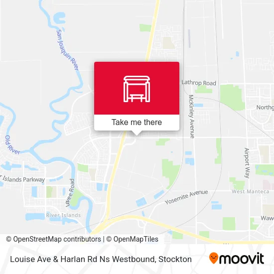 Mapa de Louise Ave & Harlan Rd Ns Westbound