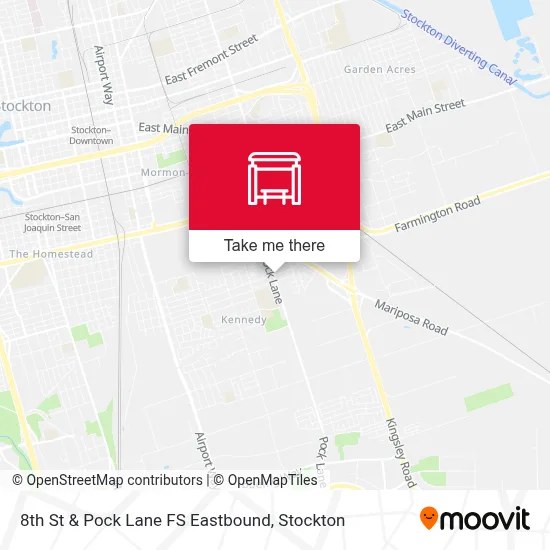 8th St & Pock Lane FS Eastbound map