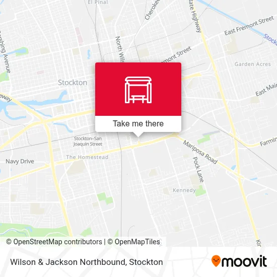 Wilson & Jackson Northbound map