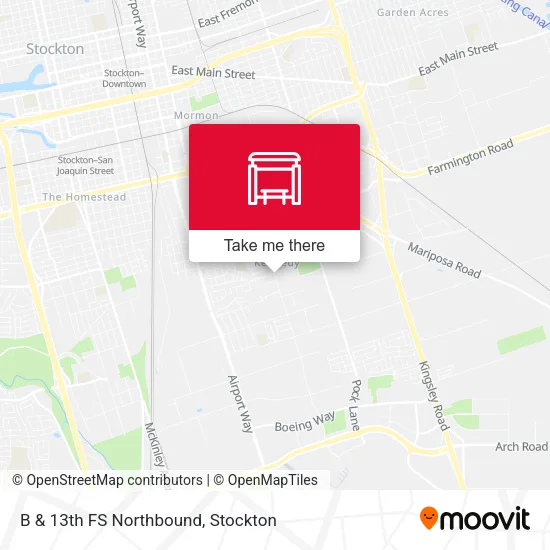 Mapa de B & 13th FS Northbound