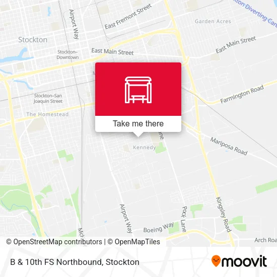 B & 10th FS Northbound map