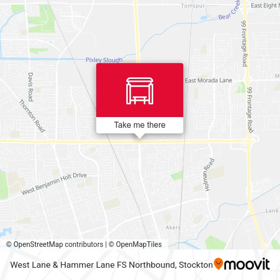 Mapa de West Lane & Hammer Lane FS Northbound