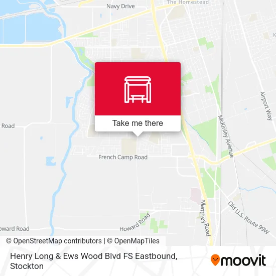 Mapa de Henry Long & Ews Wood Blvd FS Eastbound