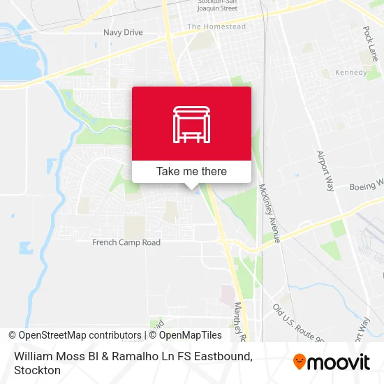 Mapa de William Moss Bl & Ramalho Ln FS Eastbound