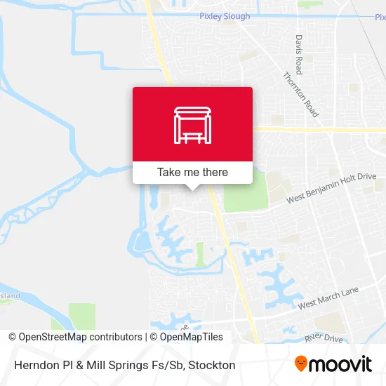 Mapa de Herndon Pl & Mill Springs Fs / Sb