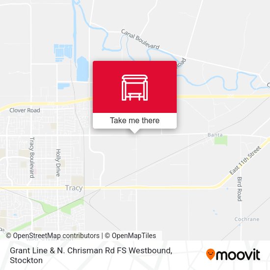 Grant Line & N. Chrisman Rd FS Westbound map