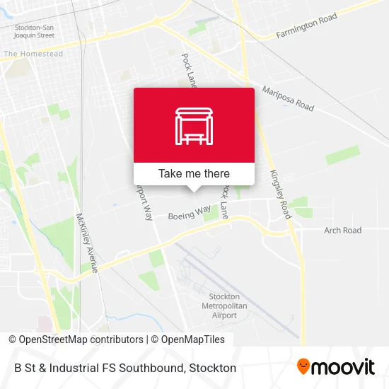 Mapa de B St & Industrial FS Southbound