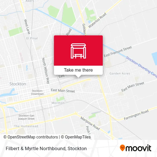 Filbert & Myrtle Northbound map