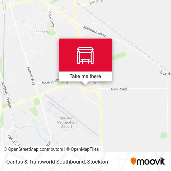 Mapa de Qantas & Transworld Southbound
