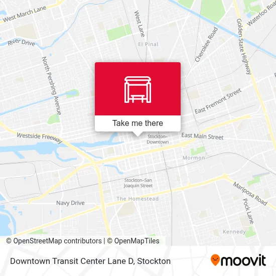 Downtown Transit Center Lane D map