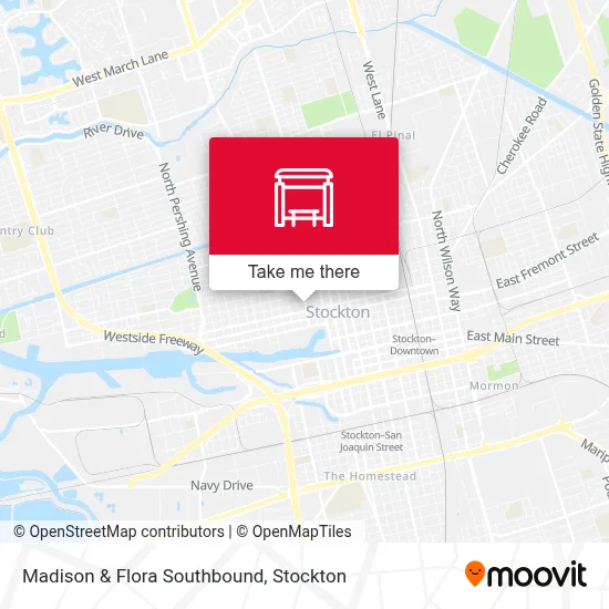 Madison & Flora Southbound map