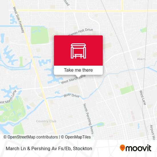 Mapa de March Ln & Pershing Av Fs/Eb