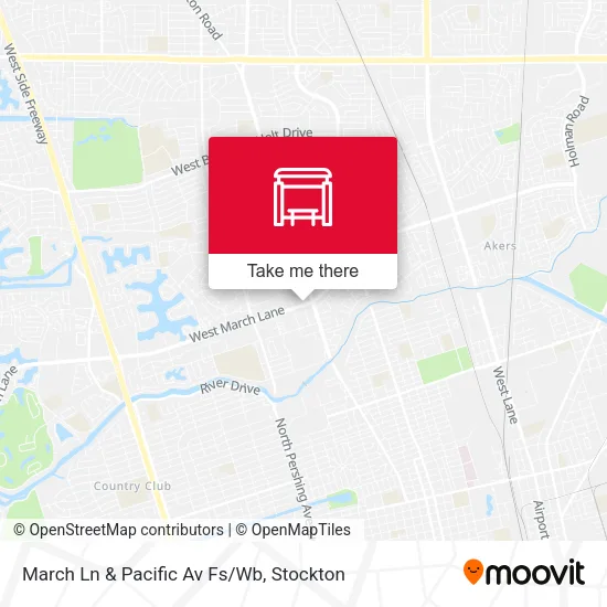 Mapa de March Ln & Pacific Av Fs/Wb