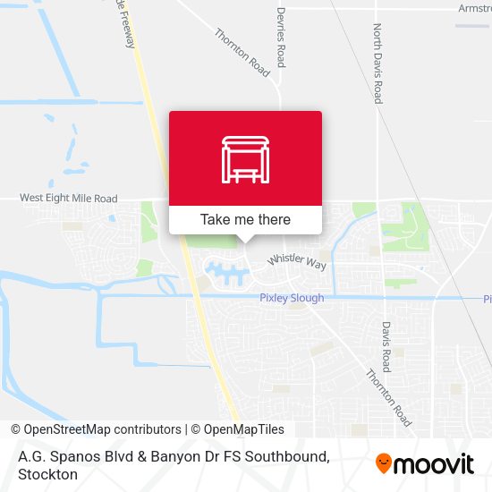 A.G. Spanos Blvd & Banyon Dr FS Southbound map