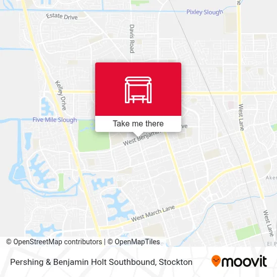 Pershing & Benjamin Holt Southbound map